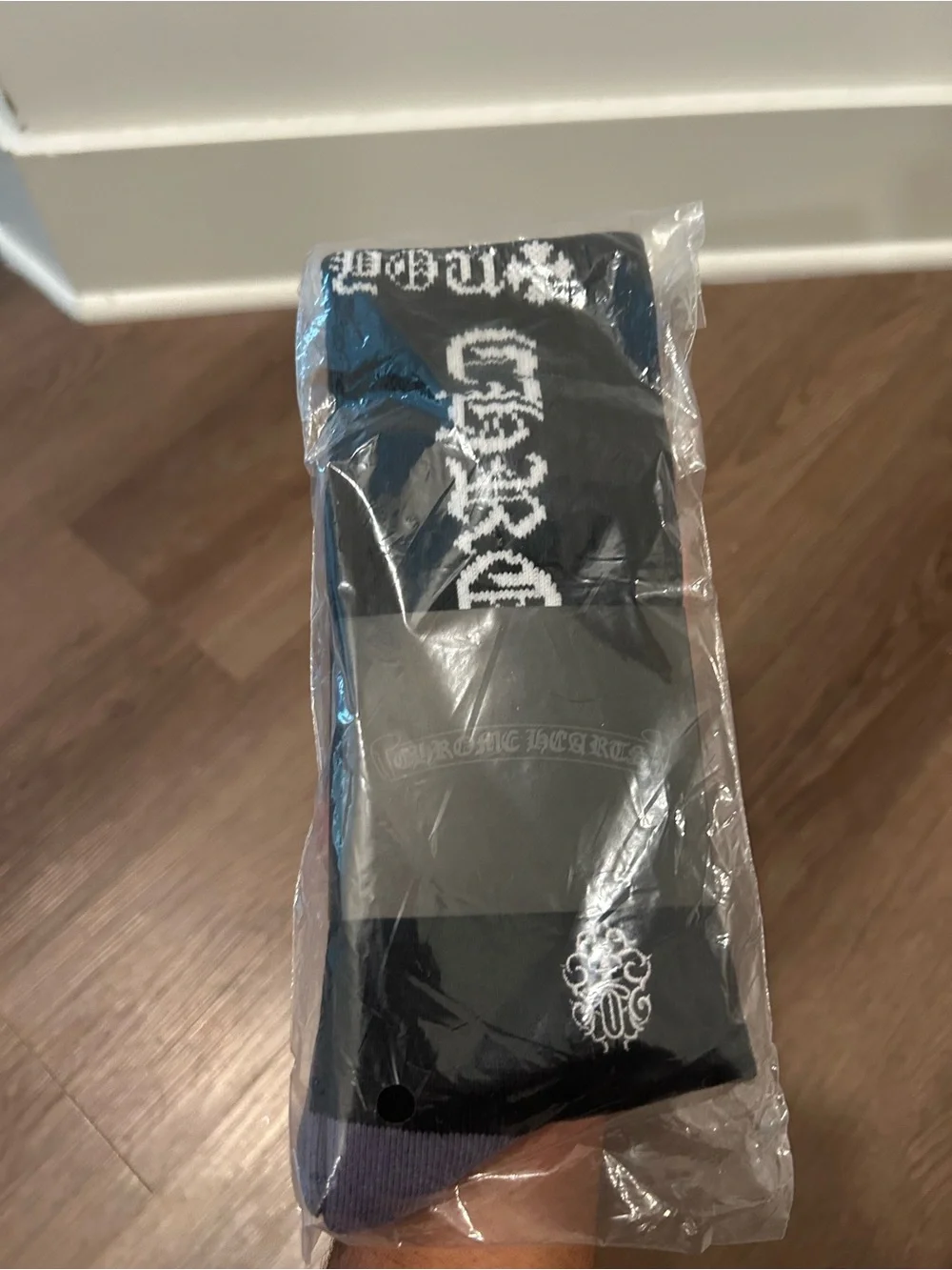 Black n white chrome socks